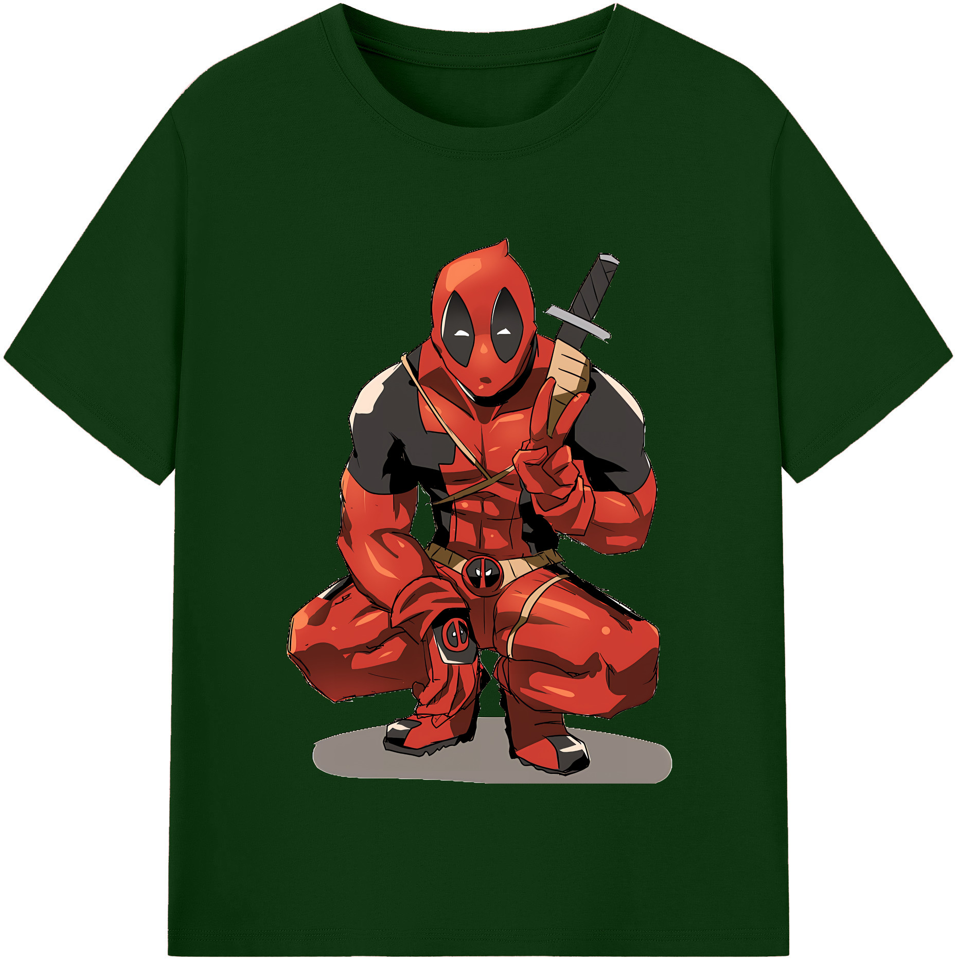 （画像用） Deadpool デッドプール 綿100％半袖Tシャツ（フロントプリント）